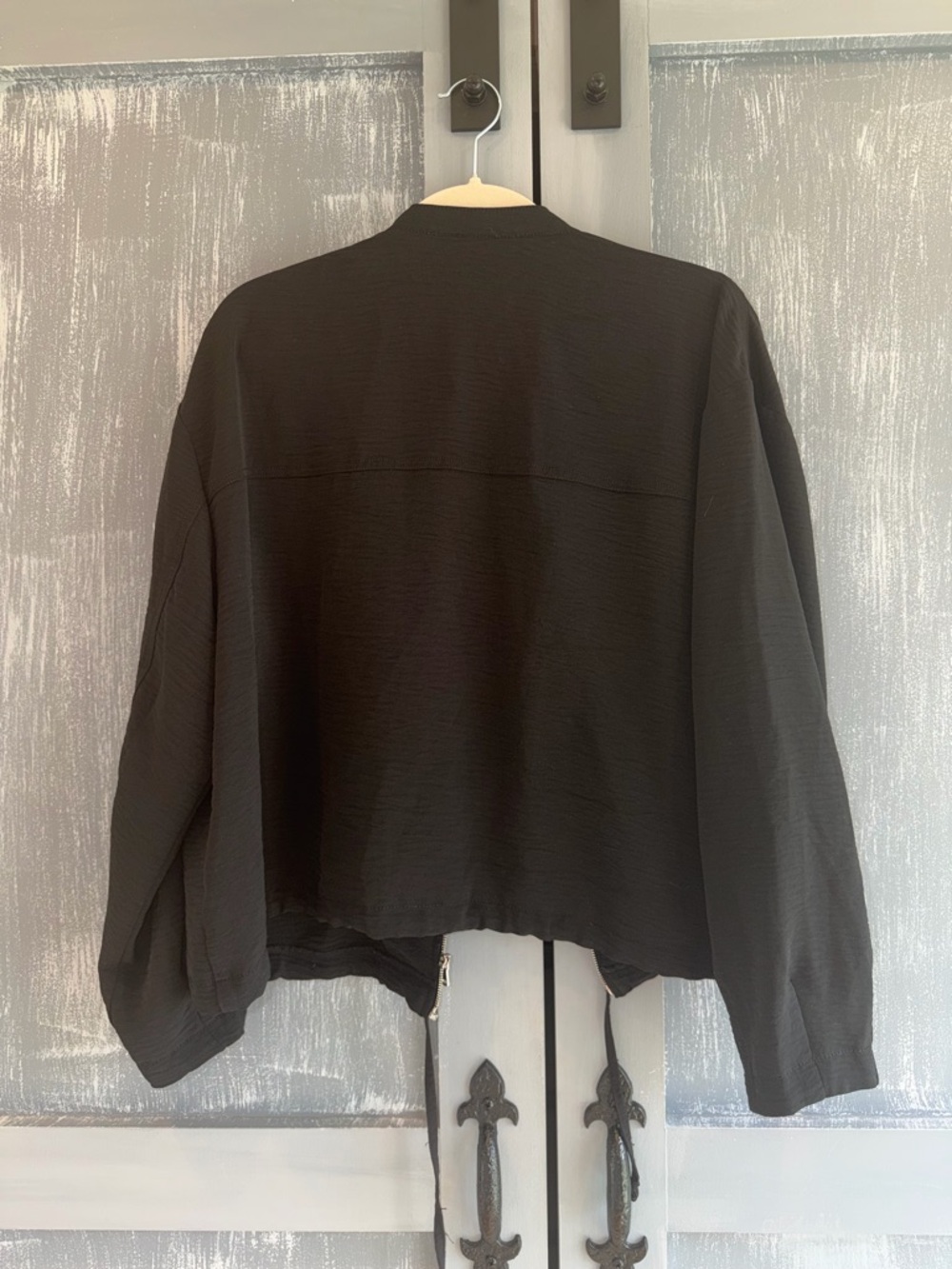 SOHO Apparel Ltd Black Zip Front Jacket L | Lightweight Utility Casual Chic - Picture 5 of 6
